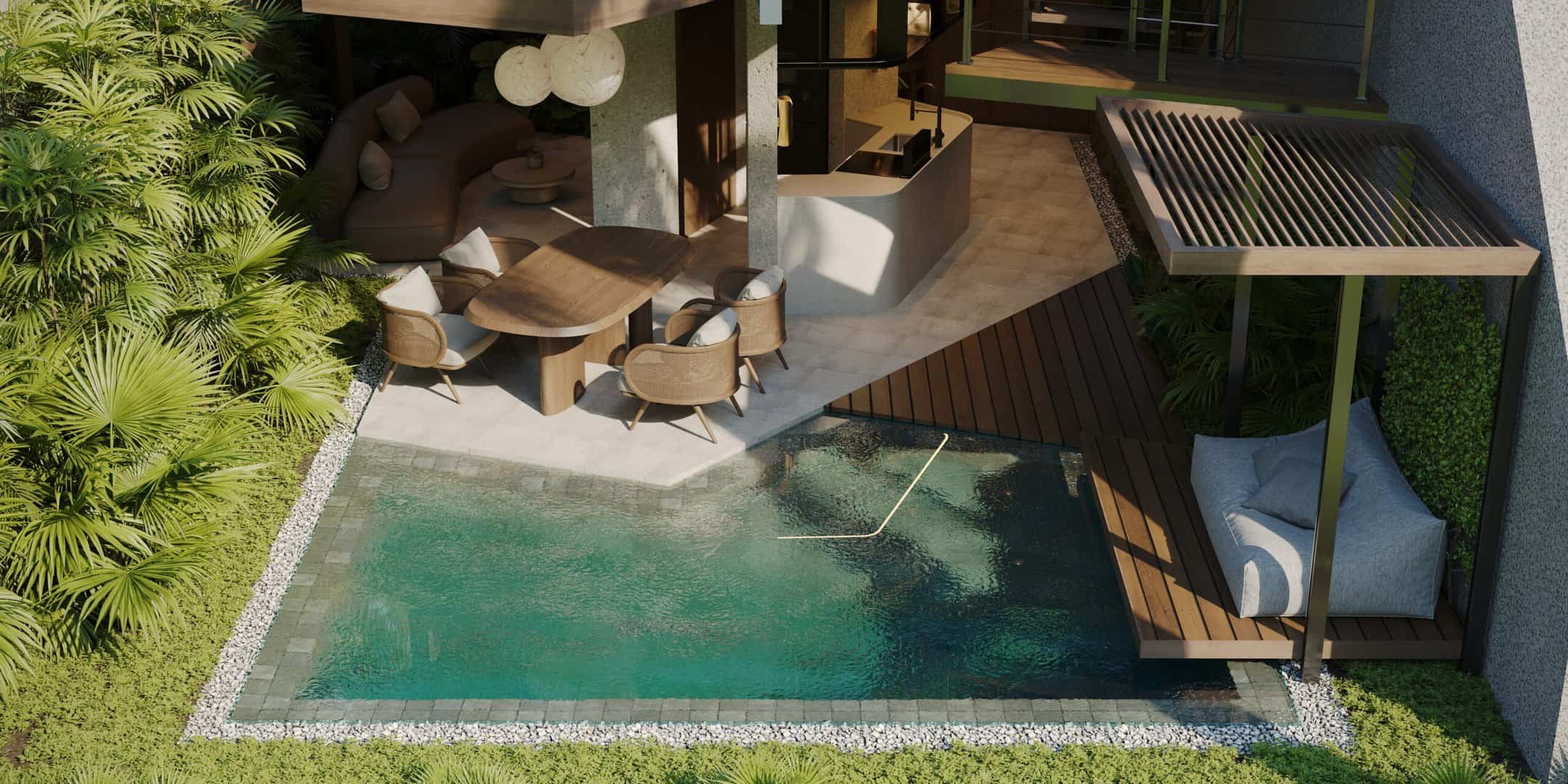 MODERN DESIGN 1/2 BEDROOM VILLA FOR SALE LEASEHOLD IN UBUD BE-1060 